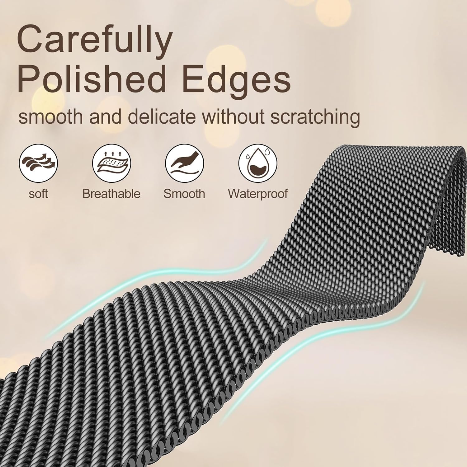 Cinturino Metallo Compatibile con Cinturino Apple Watch 44mm 40mm 41mm 42mm 45mm 46mm 49mm 38mm Donna Uomo, Aggiornato per iWatch Serie 11 10 9 8 7 6 5 4 3 2 1Ultra SE 3 2 1 con Doppio Magnetico