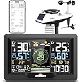 WiFi Weather Station 7-in-1 with TUYA APP, Weather Stations Wireless Indoor Outdoor with Rain Gauge and Wind Speed, 9.3