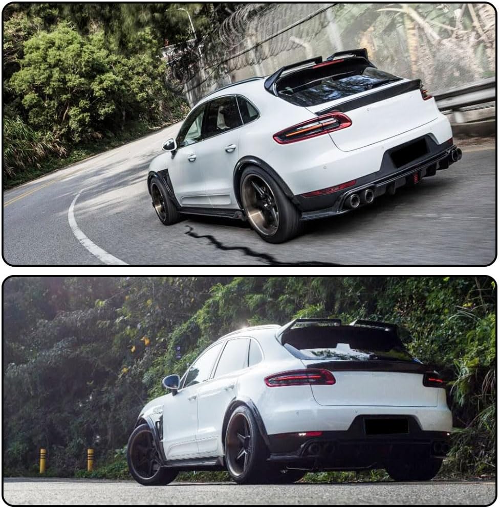 Gloss Black Roof Spoiler Fits for Porsche Macan Base/Turbo/GTS/S Sport Utility 4Door 2014-2020 Auto ABS Rear Window Top Wing Lip Factory Outlet