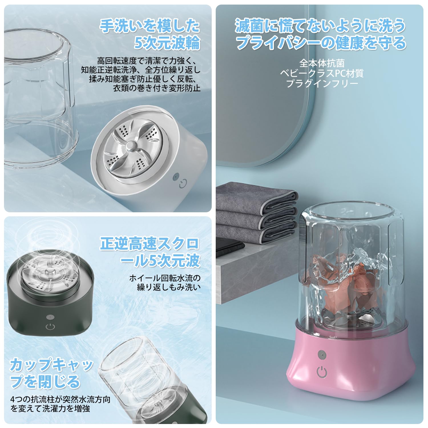 Amazon.co.jp: 「超ミニ・1L小型」 IPO コンパクト洗濯機 5分20秒/15分 