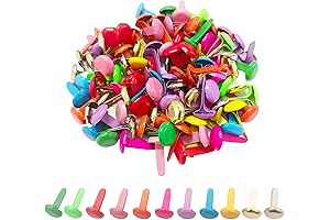BlingKingdom 100pcs Pastel Multicolor Split Pins Metal Brads for Craft Projects