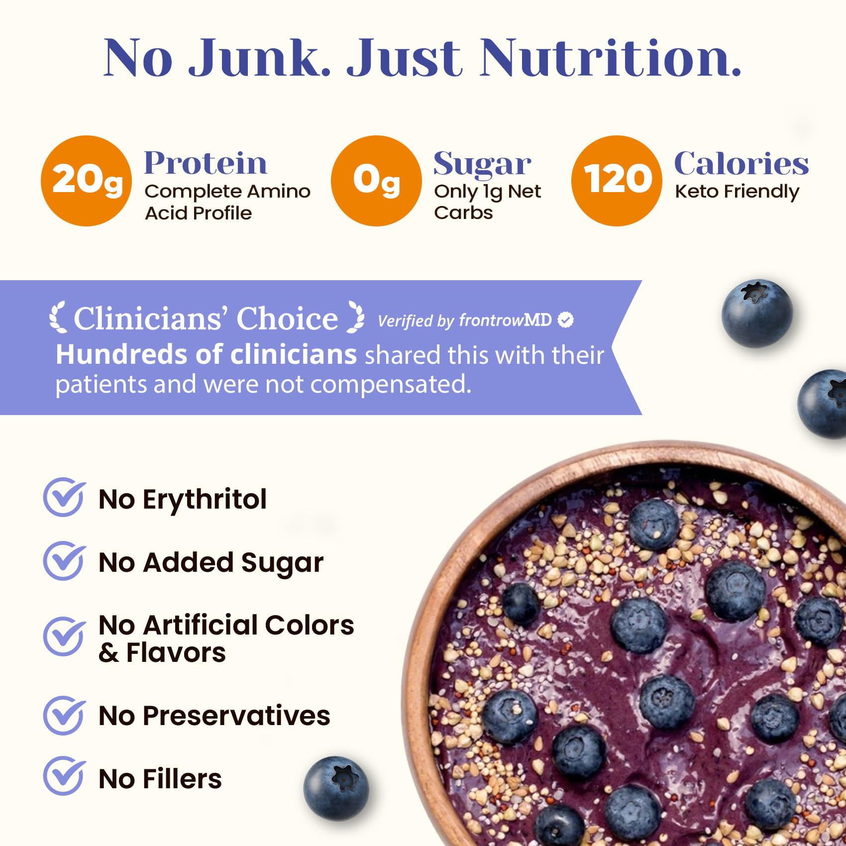 Vegan 20g Protein Powder with 9B CFU Probiotics, Fiber, Enzymes &Superfoods — Amazon image 8