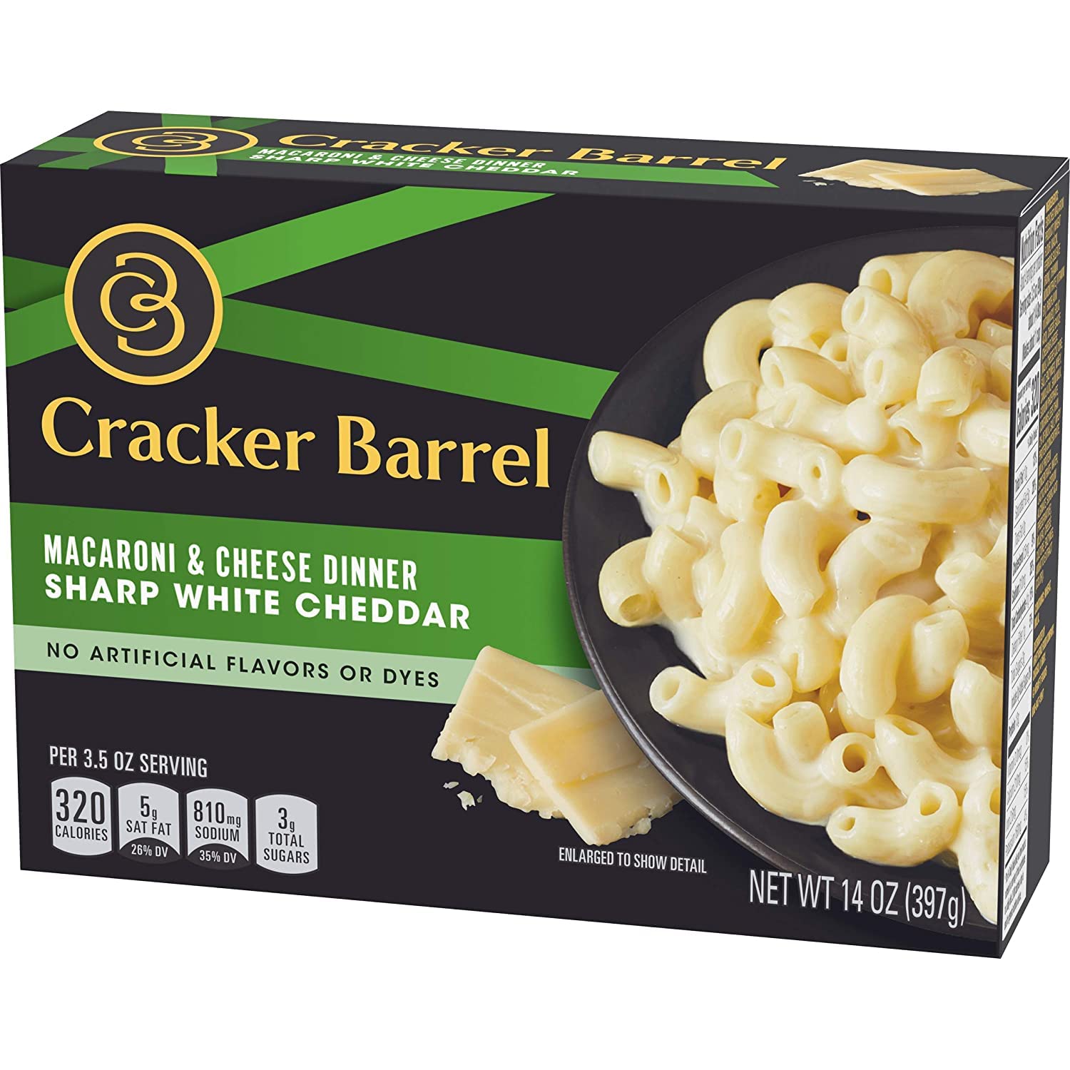 Macaroni and Cheese by Cracker Barrel in 3 Variety Packs - Sharp Cheddar, Cheddar Havarti and Sharp White Cheddar Flavor, An Instant Mac and Cheese Dinner Meal for the Whole Family, Pantry Staples in 14 Oz Box Each