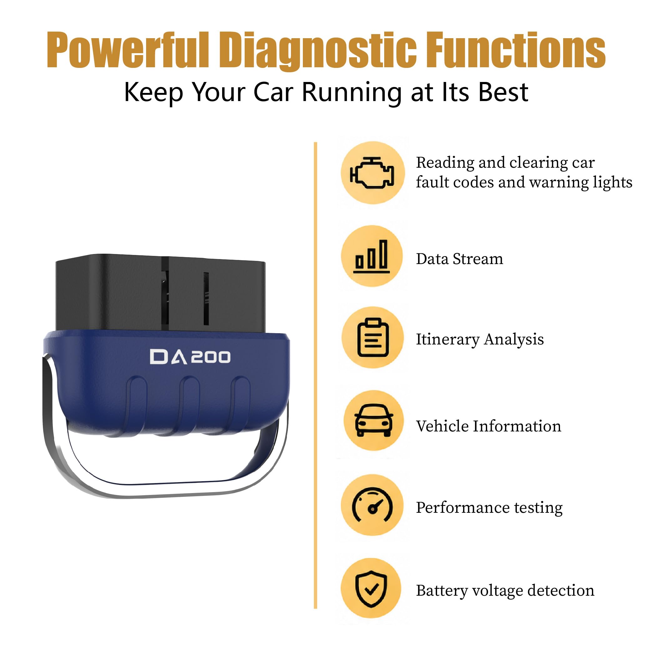 JUZELY OBD2 Auto Diagnostica per Citroen AMI 2020-2023, Solo Diagnosi e Cancellazione Codici, No Reset o Programmazione