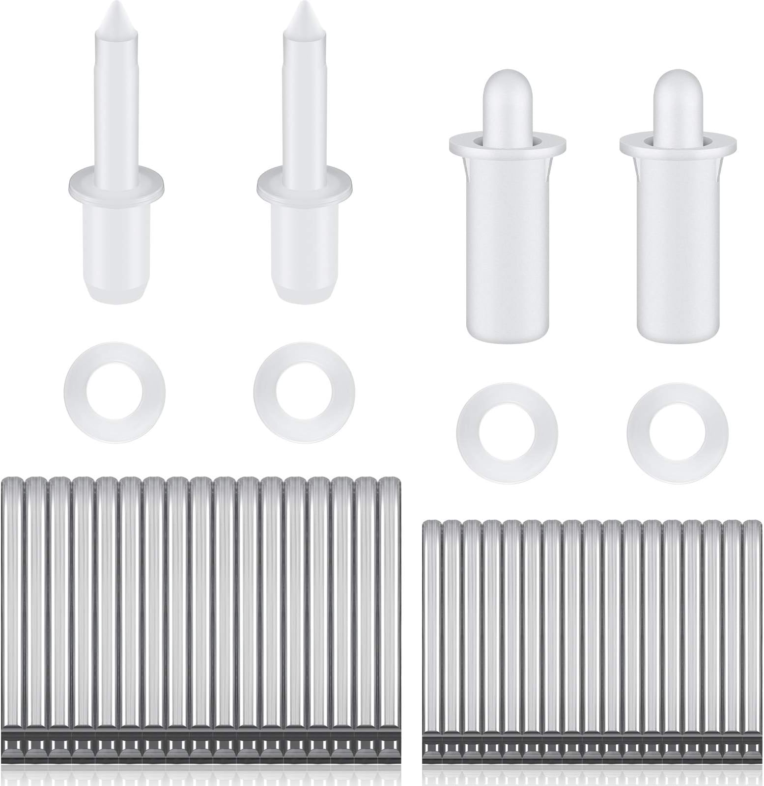 Jetec 85 Pieces Repair Plantation Shutters Tool Set Plantation Shutter Louvers Staples Replacement Repair Pins for Windows Tools Supplies (Mixed Sizes)