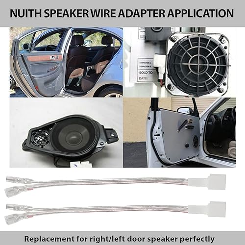 Miniatura 7 de Adaptador universal de anillo espaciador de altavoz de plástico 6 x 9 + adaptador de arnés de cableado de altavoz, conector de repuesto para Hyundai