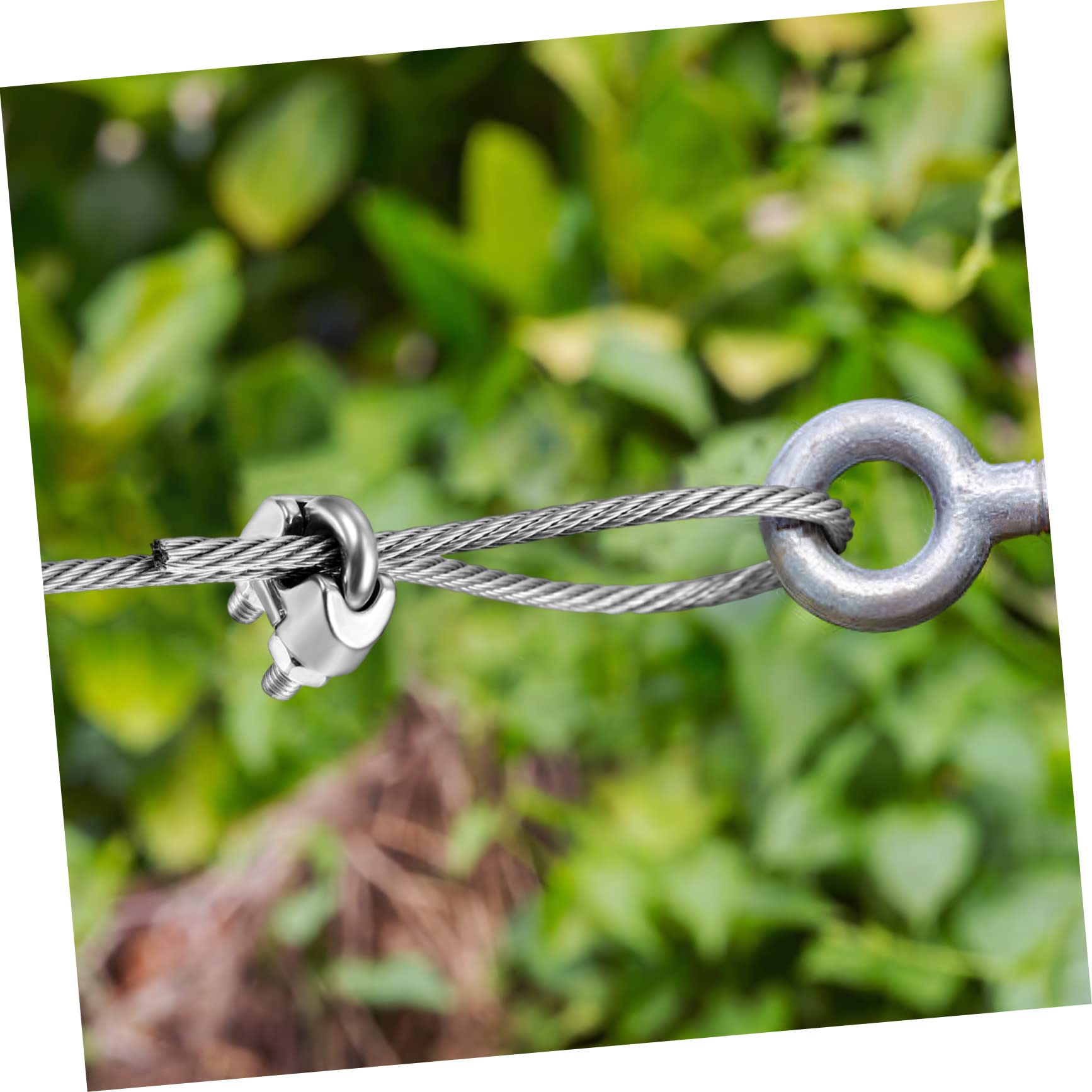 FUNOMOCYA 1 Set M3u Type Chuck Fastener Clamps Wire Rope Cable Tension Wire Fence Kit Tension Wire with Clips Wire Kit Stainless Steels Wires Tinsel Kit Cable Clip M3u Chuck: Stainless Steel