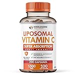 Wholesome Wellness Liposomal Vitamin C Capsules (200 Pills 1500mg Buffered) High Absorption, Immune System & Collagen Booster, High Dose Fat Soluble Immunity Support Ascorbic Acid, Natural Vegan