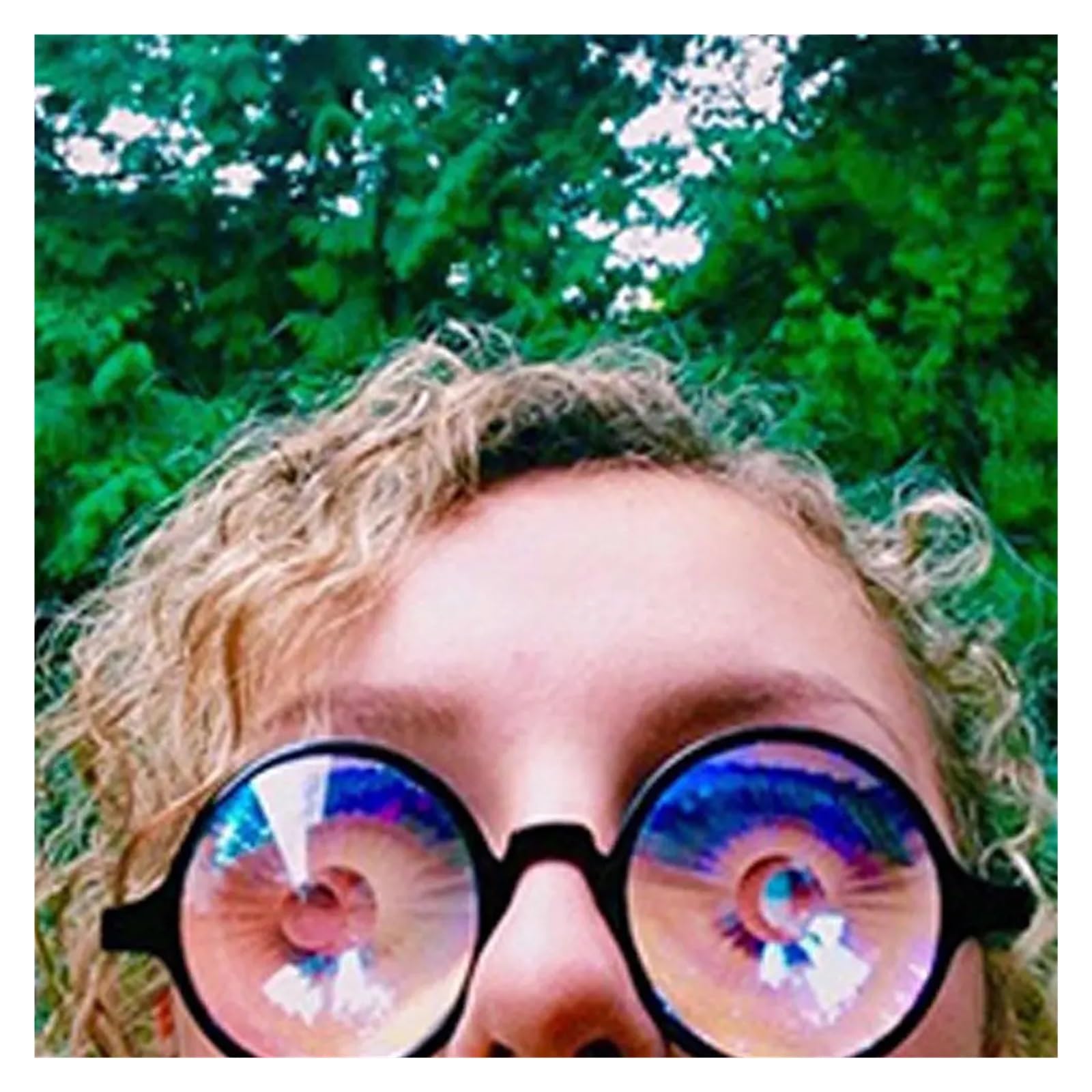 Psychedelic Brillen Männer Frauen Lustige Runde Sonnenbrille Rave Festival Weibliche Karneval Party Königin Gläser Für Partygeschenke