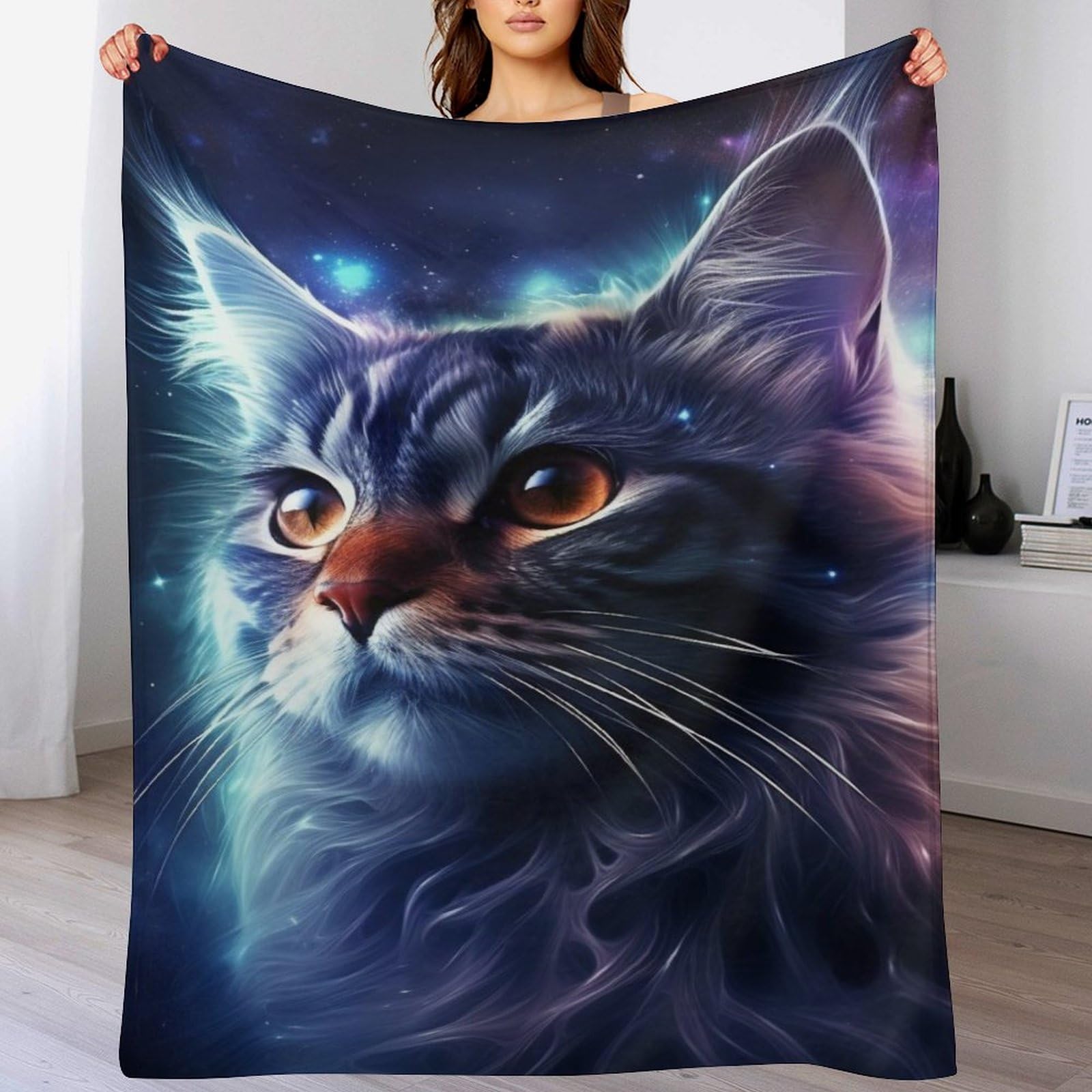 Couverture polaire chat haut de gamme en flanelle ultra moelleuse