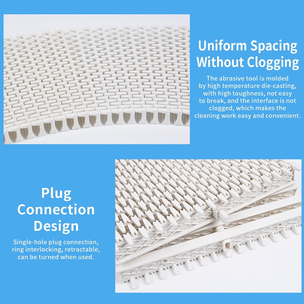 Generico Griglia di drenaggio Antiscivolo per Piscina, 8 Pezzi, Copertura di Troppo Pieno in plastica PP Pieghevole per vialetti, patii e terrazze (25x100 cm) - Resistente, Facile da installare, solu
