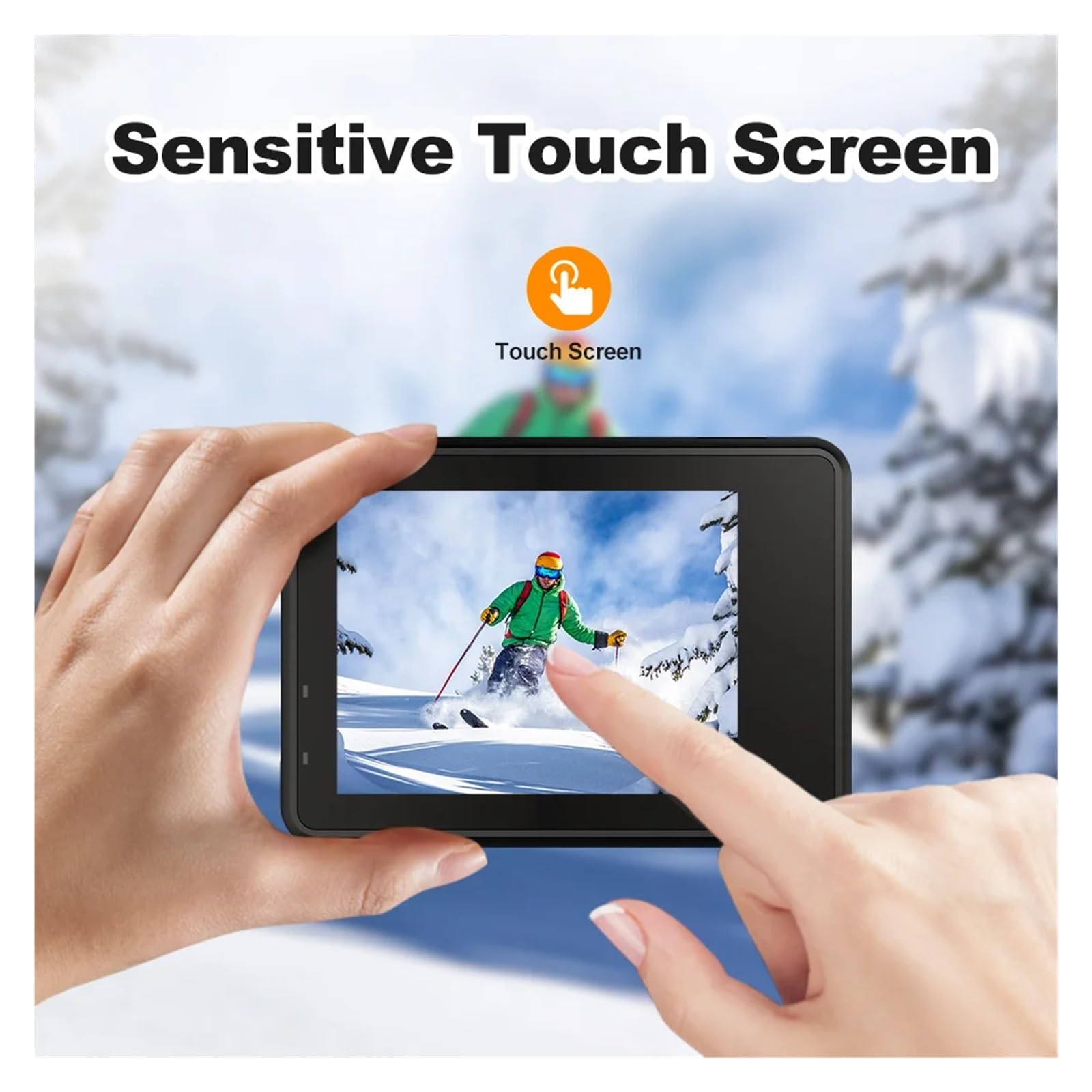 Macchina fotografica di azione 5K 4K60FPS Touch screen da 2,0 pollici Wi-Fi 170 ° Grandangolo 30M Casco impermeabile Registrazione video Telecamere sportive
