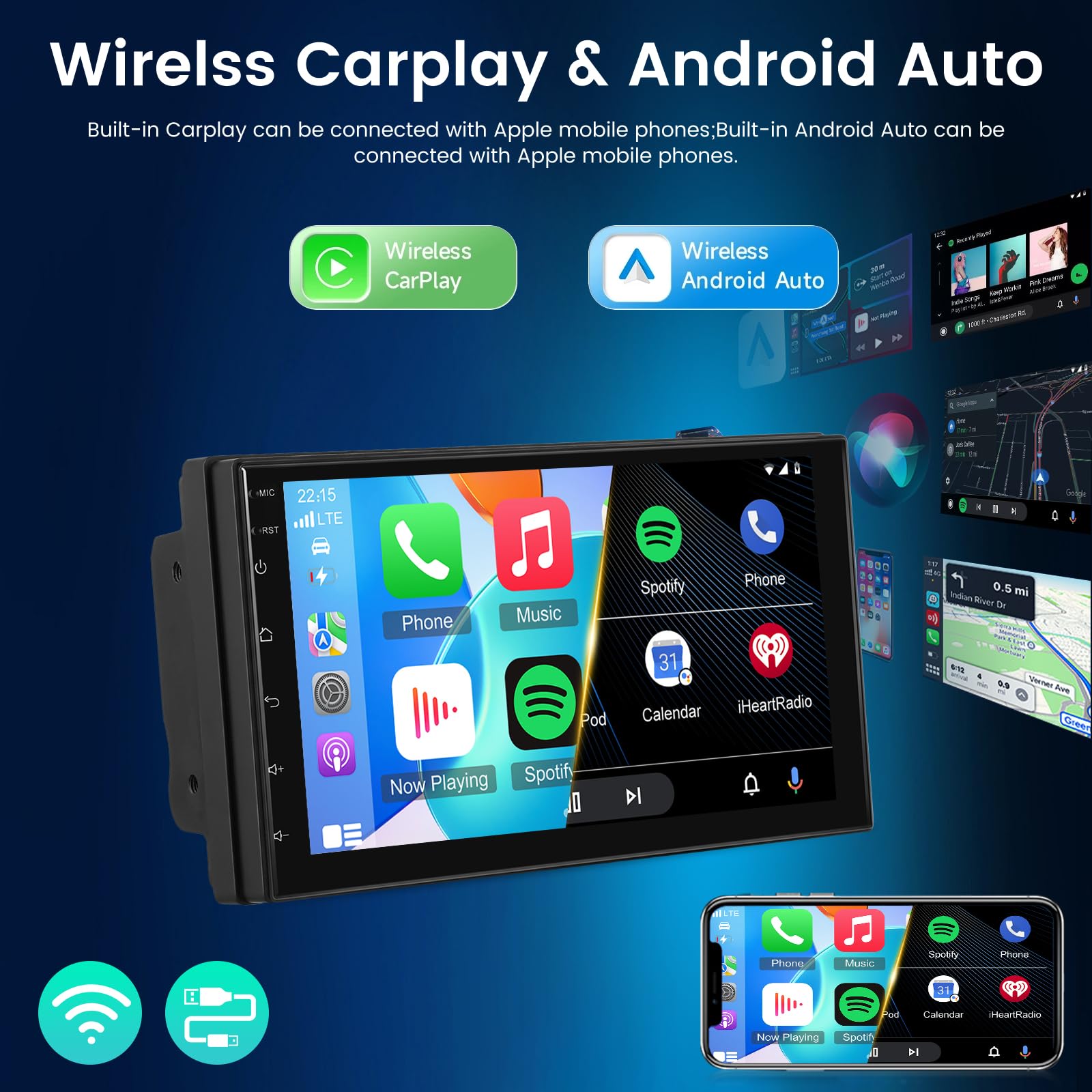NHOPEEW Autoradio Android con WiFi e GPS - Autoradio da 7 NHOPEEW Autoradio Android con WiFi e GPS - Autoradio da 7