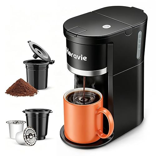 Horavie Small Single Serve Coffee Maker, Fast Brew One Cup