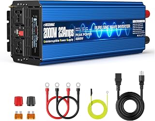 2000W Sump Pump Battery Backup System, UPS Inverter with LCD Screen