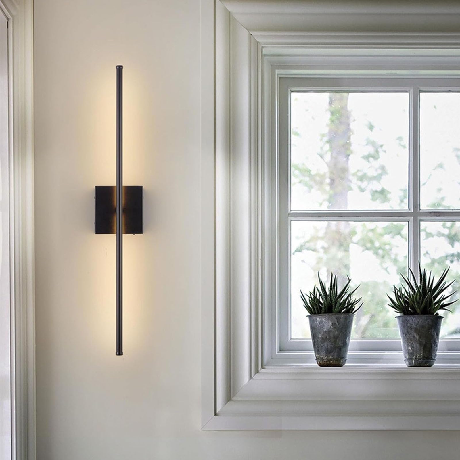 FZQSXAZU USB Rechargeable Battery Operated Wall Sconces,Wall Lights Indoor,Dimmable Wireless LED Lamps with Remote Control Rotation Modern Sconces for Living Room, Bedroom(Size:72cm,Color:A)