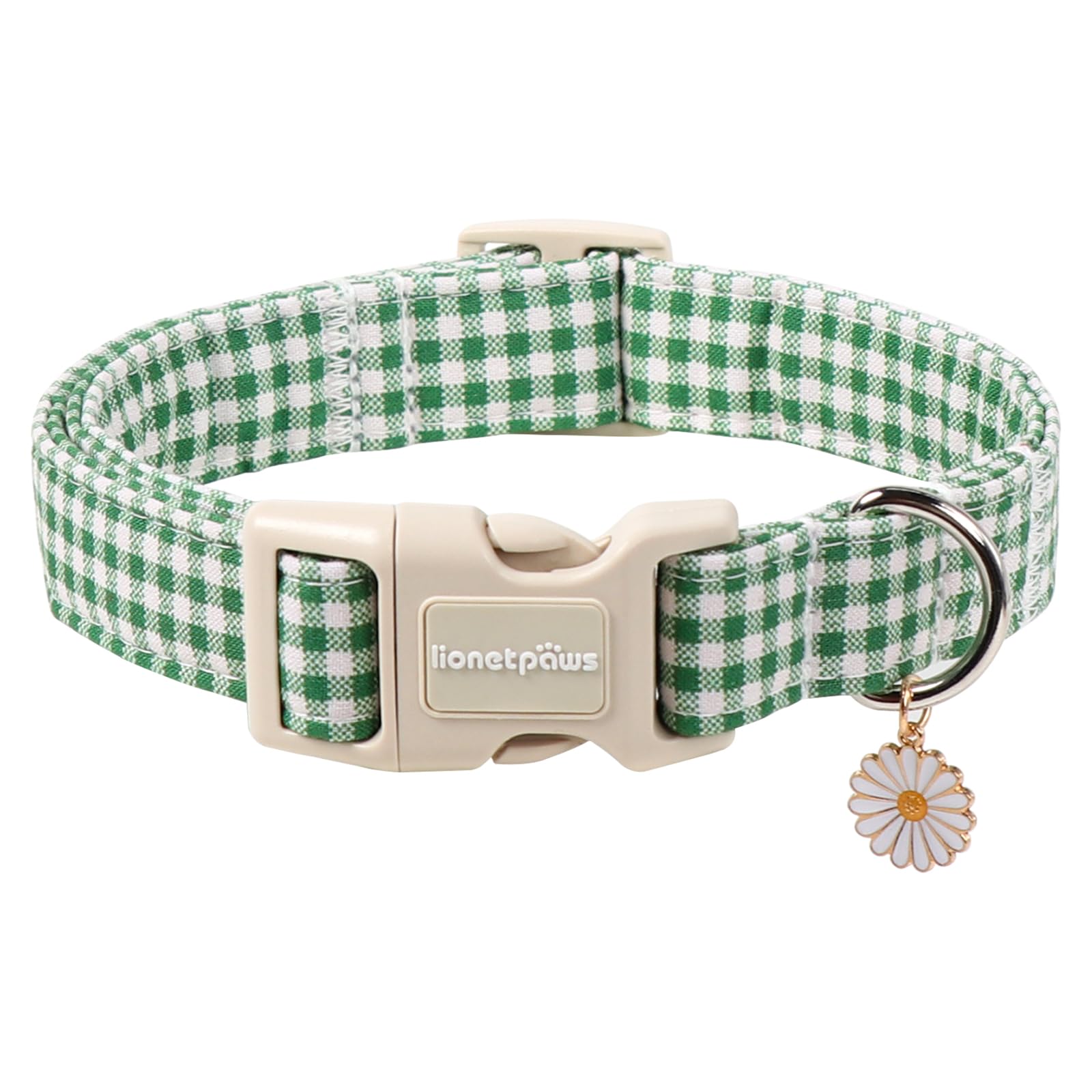 Lionet Paws St. Patrick Dog Collar- Cute Clover Spring Dog Collars with Plastic Buckle, Light Adjustable Dog Collars With Clover Pendant for Small Medium Dogs โ image 1