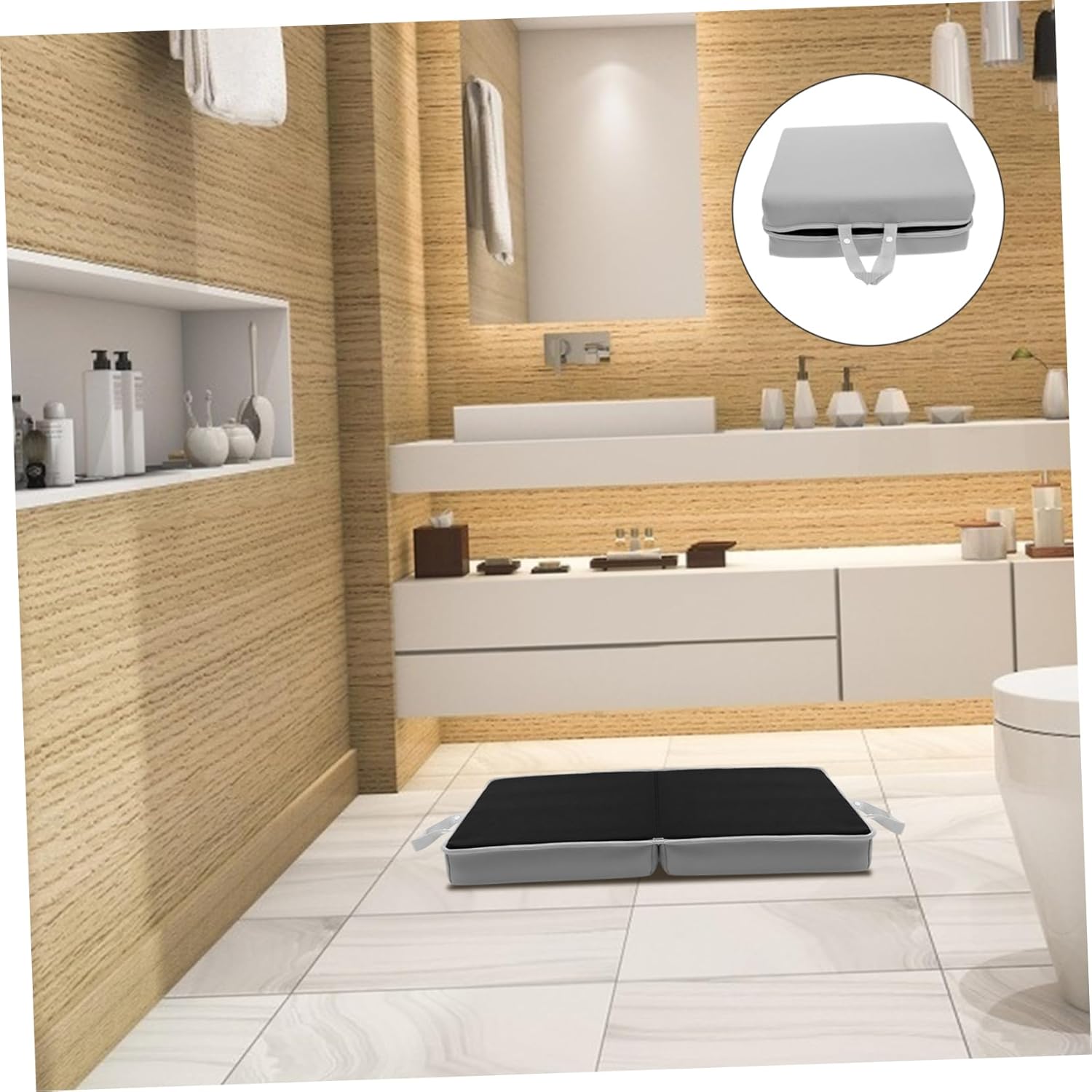 Yardwe Foldable Kneeling Mat Mats Workout Rack Hand Kit Yoga Knee Pads Yoga Mat Padded Straps Gym Equipment