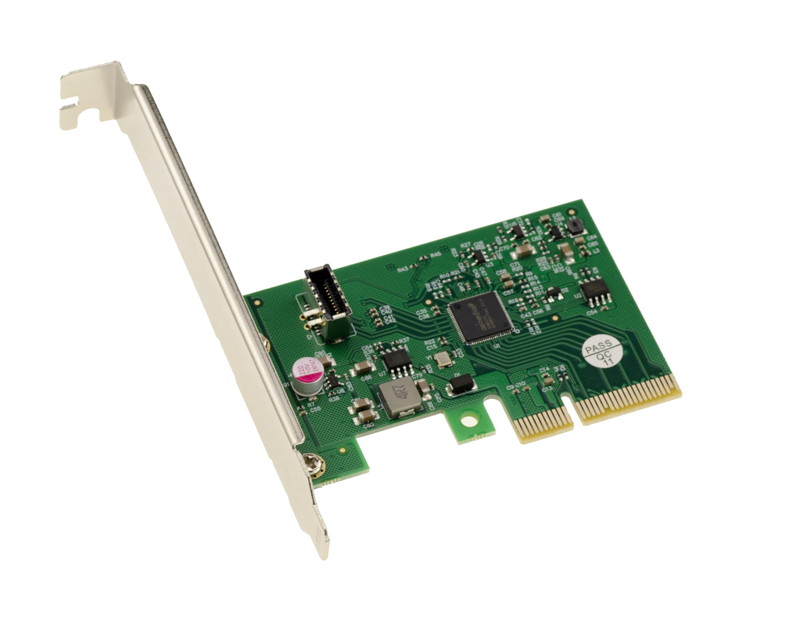 KALEA-INFORMATIQUE Scheda controller PCIe x4 USB-E 1 porta interna USB 3.2 Gen 2x2 20G Tipo E, con chipset ASM3242, profilo alto e basso