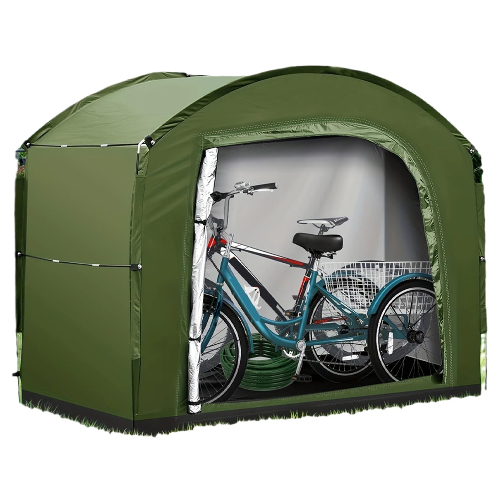 Copertura per igloo per moto - Tenda organizer per biciclette in tessuto Oxford, rifugio multifunzionale | Coperture impermeabili per attrezzi da giardino per motociclette, tosaerba, attrezzatura per