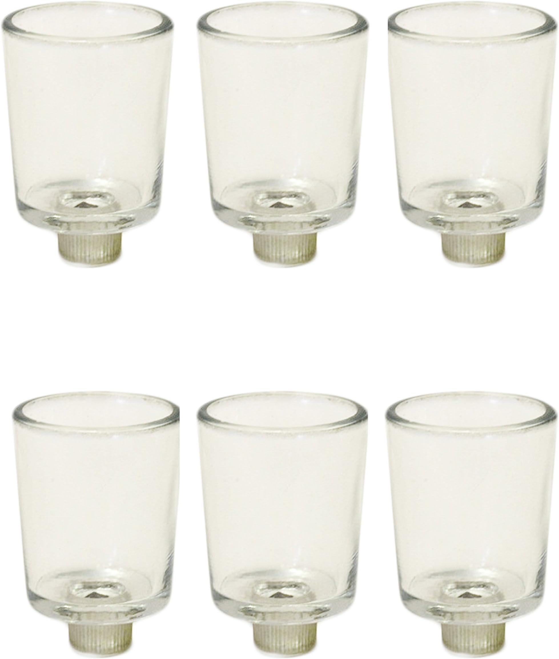 12pcs Clear Glass Votive Tea Light Holder with 7/8 in peg.