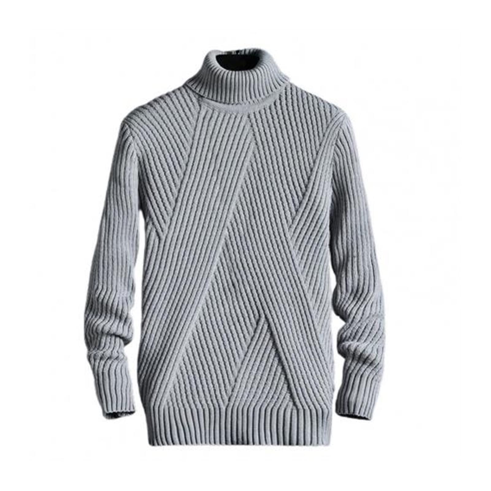 Świąteczny sweter jesienny golf męski sweter gruby włókno akrylowe zima jesień baza sweter sweter top dzianina dżentelmen sweter na zewnątrz sweter (kolor: A1, rozmiar: 3XL)