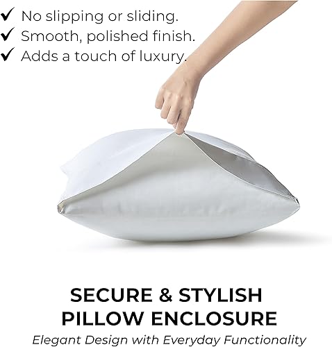 Miniatura 5 de Juego de Sábanas de Algodón 100% Natural Tamaño Queen  Tejido Satén de Una Sola Capa 500 TC  Suave, Transpirable, Hipoalergénico Sólido Juego de