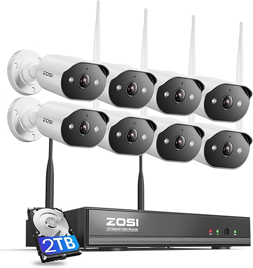 ZOSI 8CH 2K Wi-Fi 6 Sistema Di Telecamere Di Sicurezza Monor - Foto 2