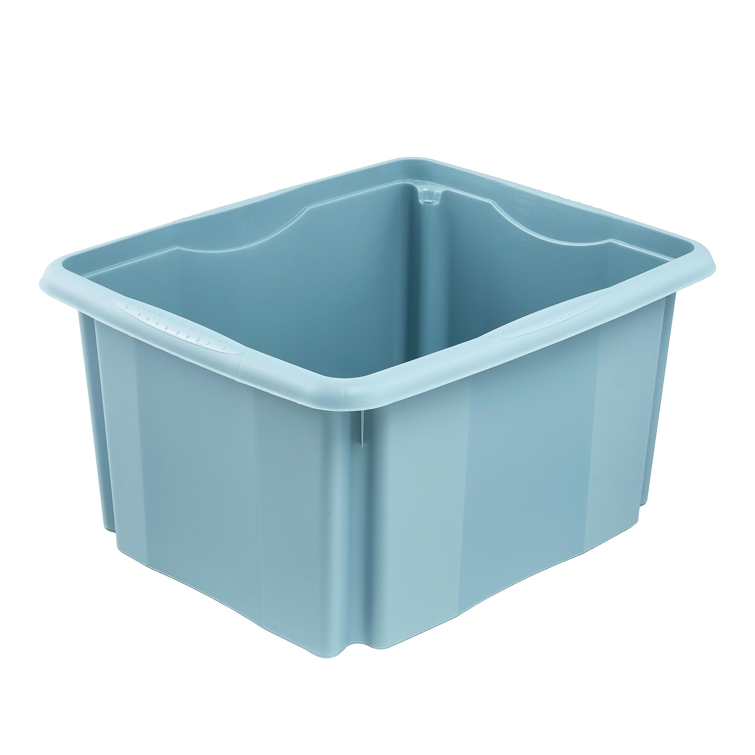 keeeper Turn Around Stacking Box, 41 x 34.5 x 22 cm, 24 L, Emil, Nordic Blue