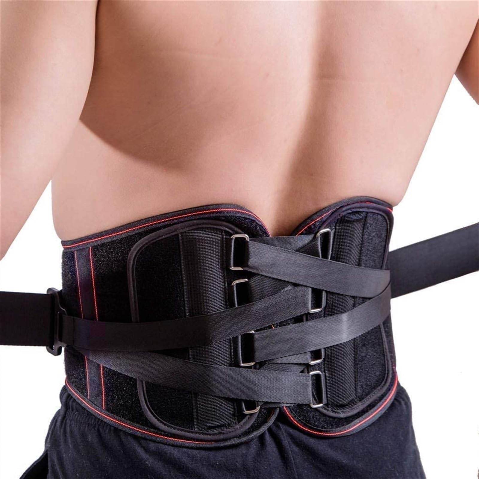 Tirantes for espalda baja, faja de cintura de entrenamiento, soporte de columna vertebral, cinturones de gimnasio, cinturón de Soporte Lumbar de cintura transpirable, Corrector deportivo de levantamie