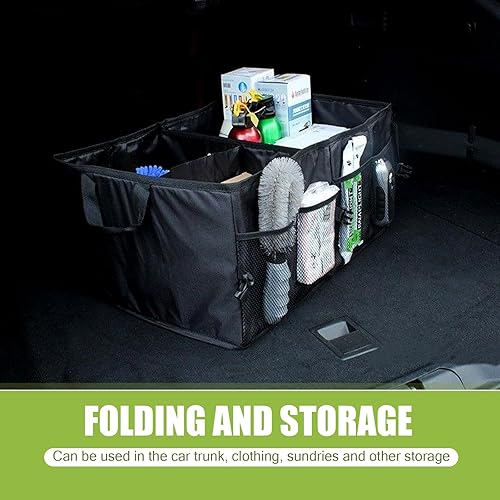 Miniatura 5 de 1 bolsa de almacenamiento para maletero de automóvil, caja de almacenamiento plegable impermeable de gran capacidad, bolsa de almacenamiento fija de