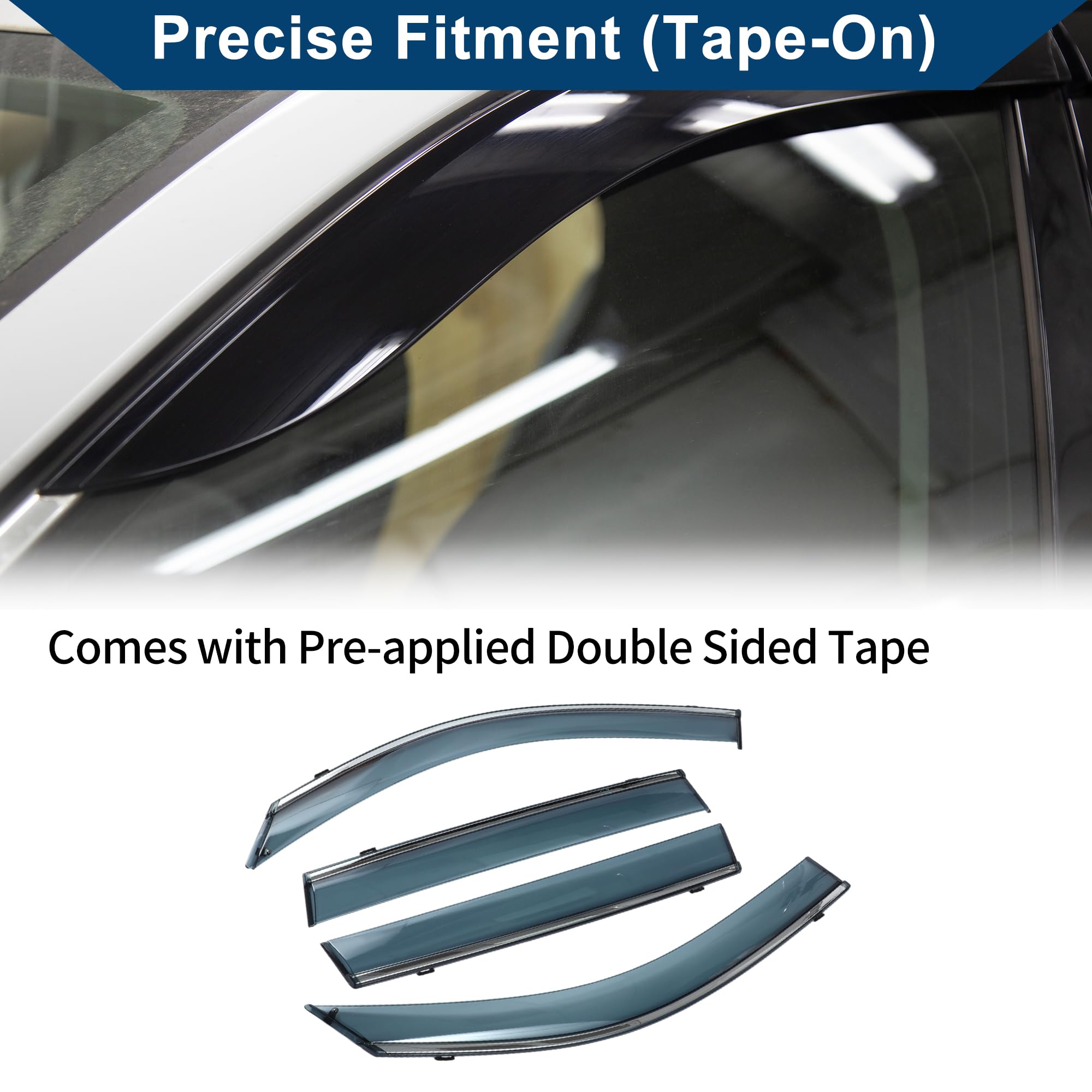 Deflectores De Ventana Para BMW X3 G01 2018-2023 Viseras De Ventana Lateral Guardabarros De Lluvia Viseras Solares Deflectores De Viento Juego De 1 Negro