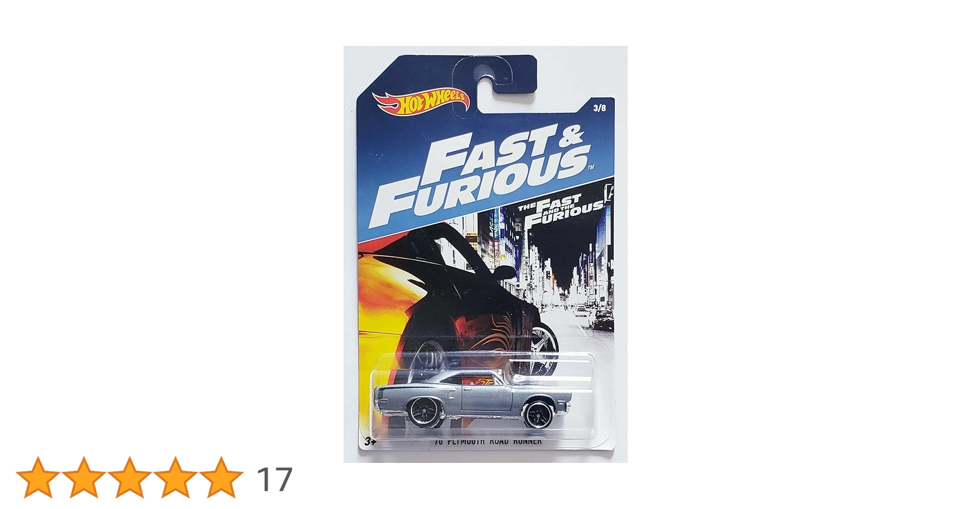 Hot Wheels '70 Plymouth Road Runner, [Gray] Fast & Furious 3