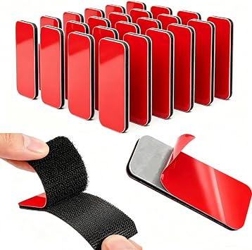 24 Pack Heavy-Duty Hook and Loop Strips with Adhesive Backing