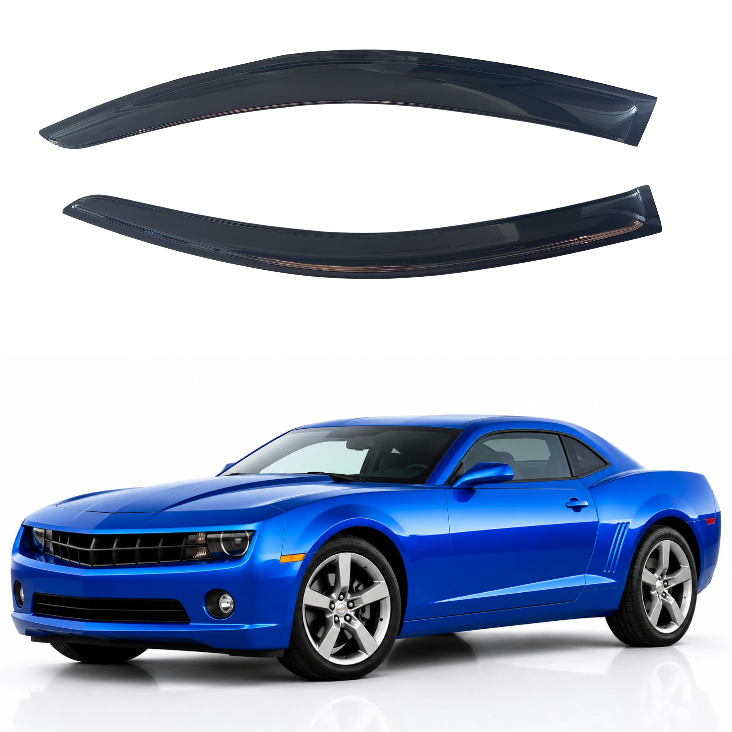 IG Window Visors Fit for 2010-2025 Chevrolet Camaro, Out-Channel Rain Guards Vent Wind Deflectors 2PC, Car Accessories for 10-25 Chevy Camaro