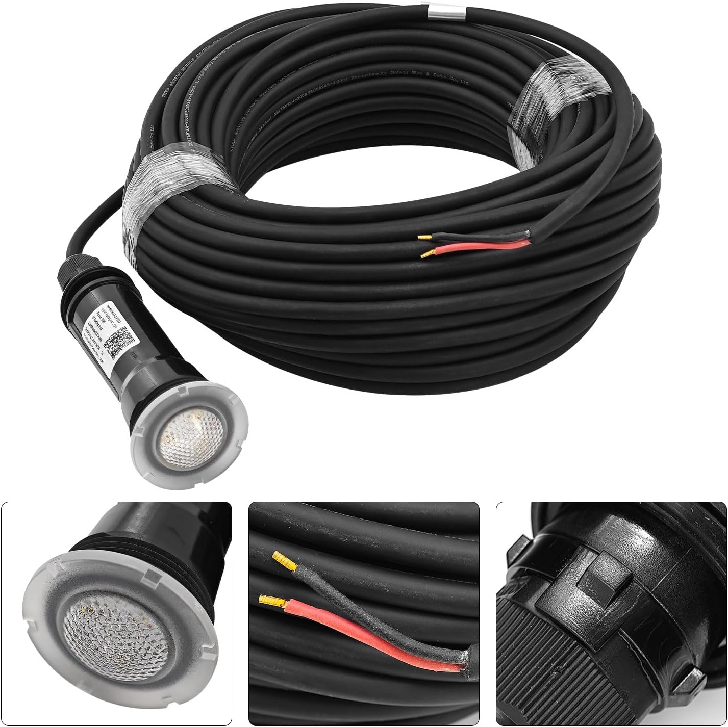 AC12V Pool Lights for Inground Pool Replacement for GloBrite, 1.5 Inch LED Color Inground Pool & Spa Light, IP68 Waterproof,602055(100FT)