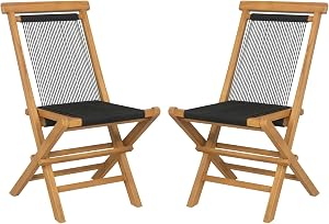 Solid Teak Outdoor Furniture We're Absolutely Obsessed With (All on Amazon) Tangkula Solid Teak Folding Patio Chairs, Set of 2
