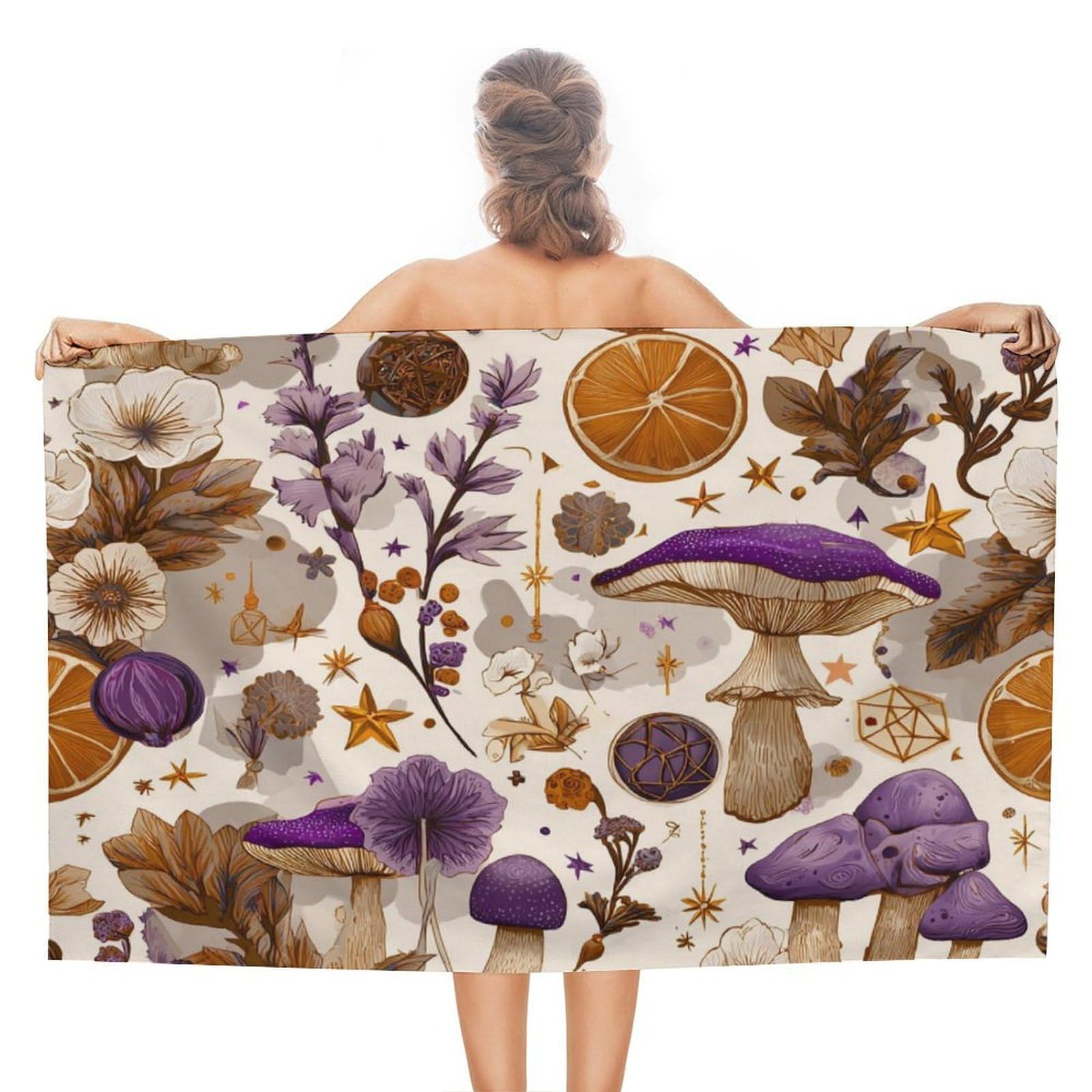 Toallas de baño multiuso repelentes de arena de secado rápido con diseño de flores de 80x130cm