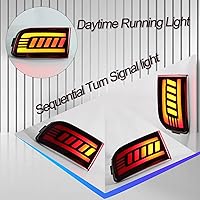 Vista 2 de Carcasa roja LED para parachoques trasero, reflector, antiniebla, DRL, kit de montaje para 2003-2005 4Runner 2002-2009 Land Cruiser Prado 120