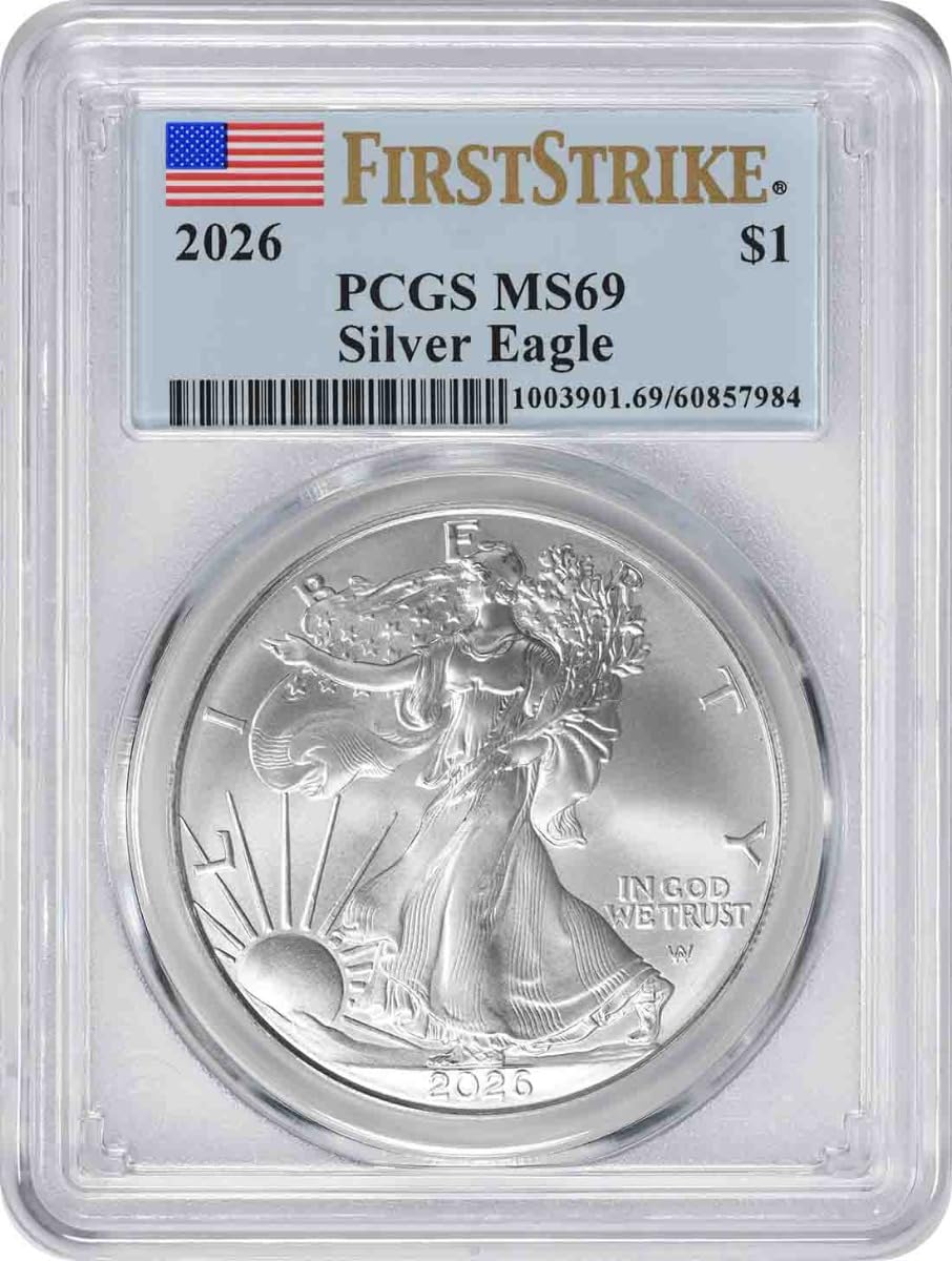 2026 P $1 American Silver Eagle First Strike PCGS MS69