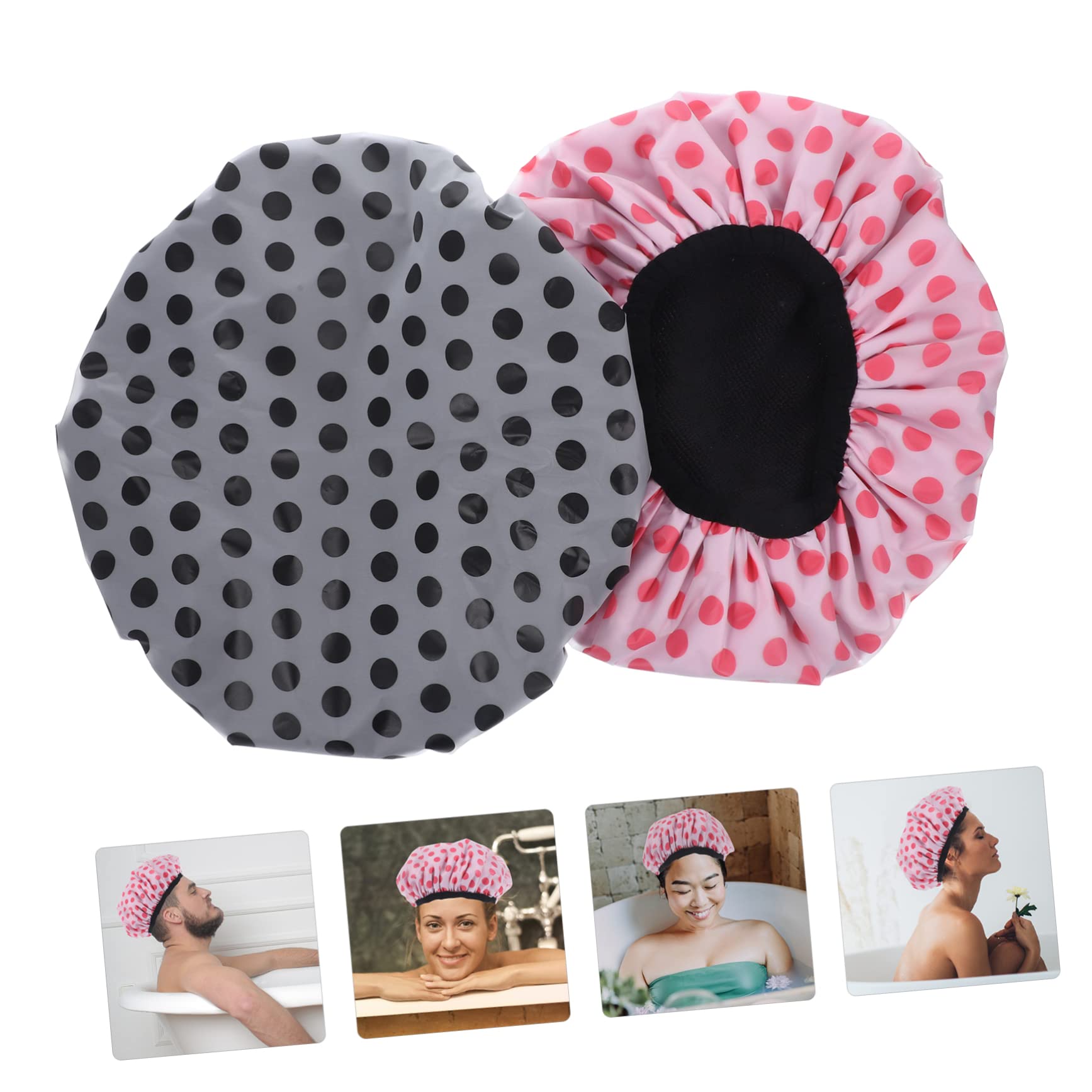 FOMIYES 6piezas Gorros De Reutilizables De Satén Ajustables y Cómodos Para Baño y Confeccionados Material y Absorbente Para Cuidado Del Cabello y Protección La