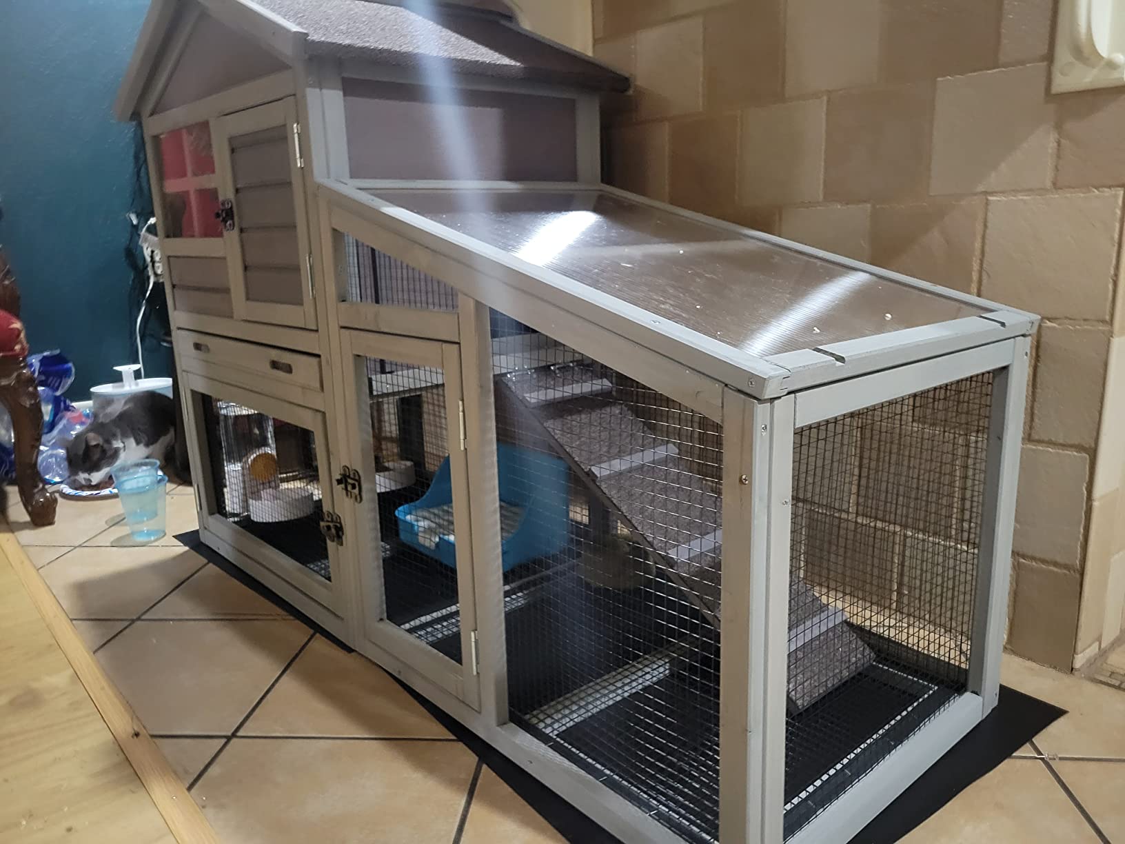 30/mo Finance Gutinneen Rabbit House Indoor Outdoor Rabbit Hutch