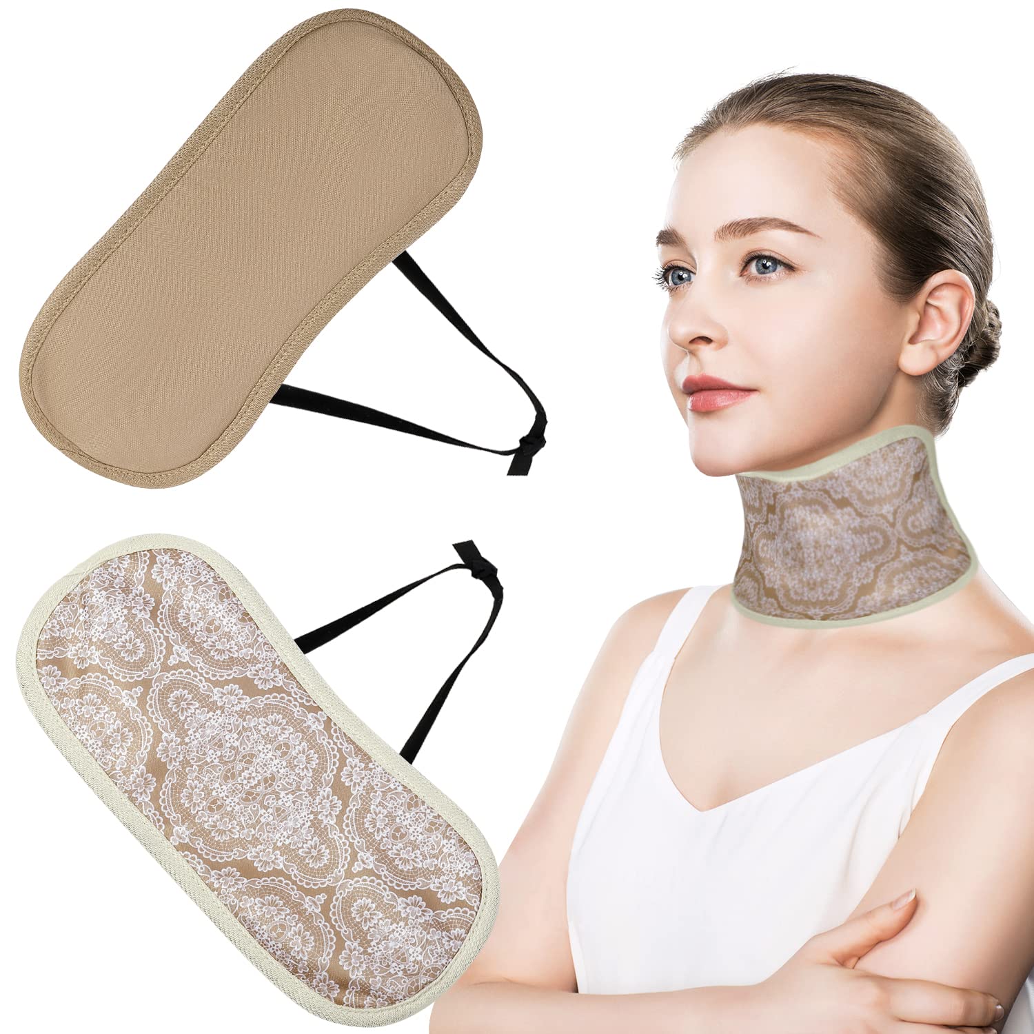 QUEEN OF THE THRONES Castor Oil Pack For Neck Less Mess, Reusable, Organic Cotton Flannel, Naturopathic Doctor Designed (Castor Oil Included