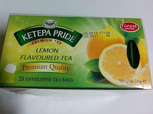 Kenyan Ketepa Pride - Bolsas de té envueltas con sabor a limón, 25 sobres (Kenia)