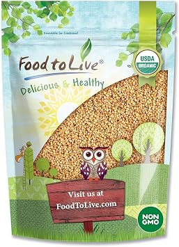 Food to Live - Organic Clover Seeds for Sprouting, 8 Ounces - Non-GMO, Pure, Vegan, Kosher, Bulk, Edible Seeds, Rich in Vitamins, Minerals, Fiber