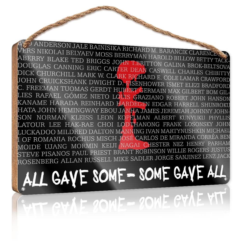 YYHLEH Signs For Bathroom Farmhouse Decor For The Home All Gave Some Military Wooden Sign(20X30CM)