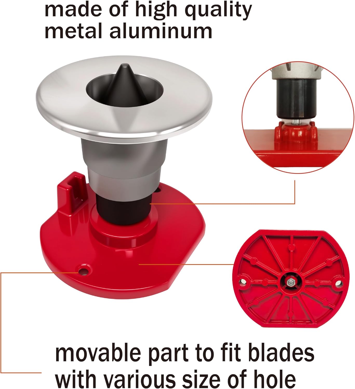 Improved Version Lawn Mower Blade Sharpener (5005,Black), Blade Balancer Replace 339075B Lawn Mower Blade Balancer Magnetic Wall Mount 42-047 (Red)