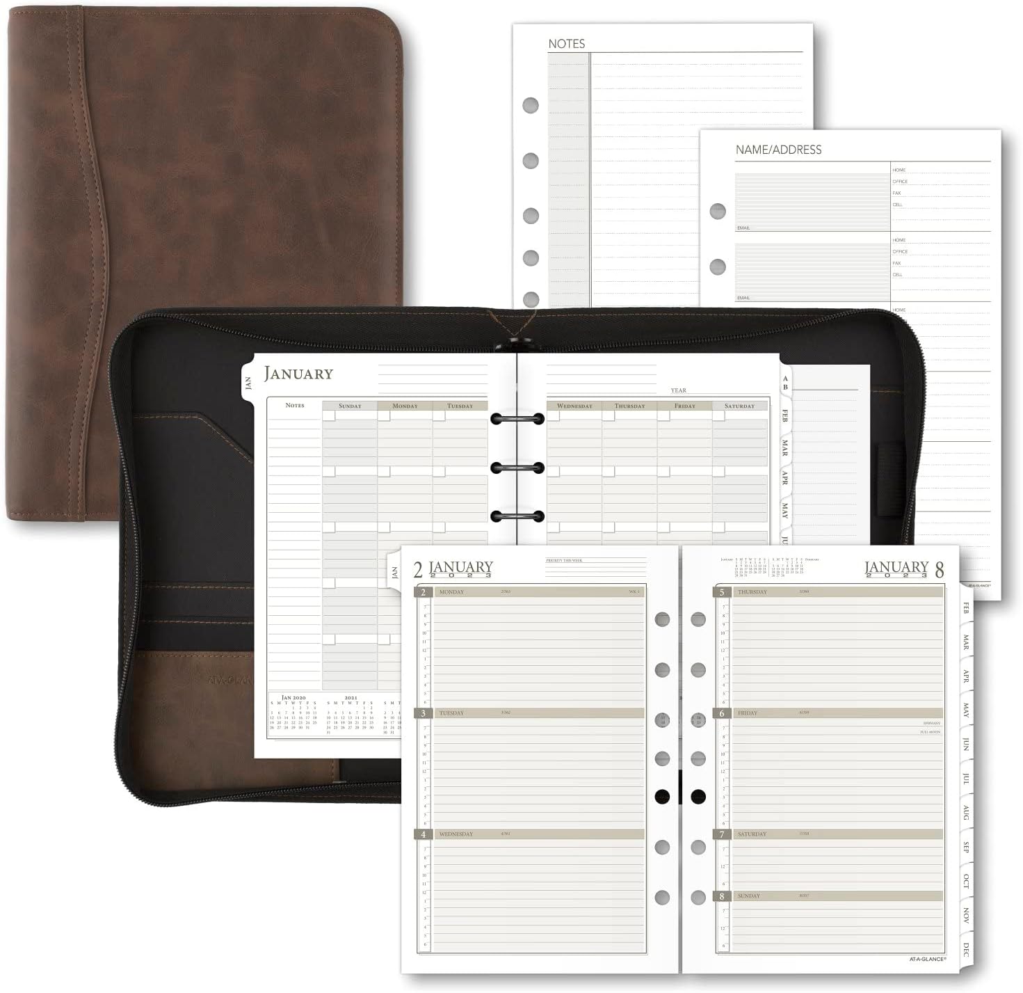 AT-A-GLANCE 2024 Monthly Planner Refill, 8-1/2" x 11", Folio Size 5, Loose-Leaf (491-685-24)