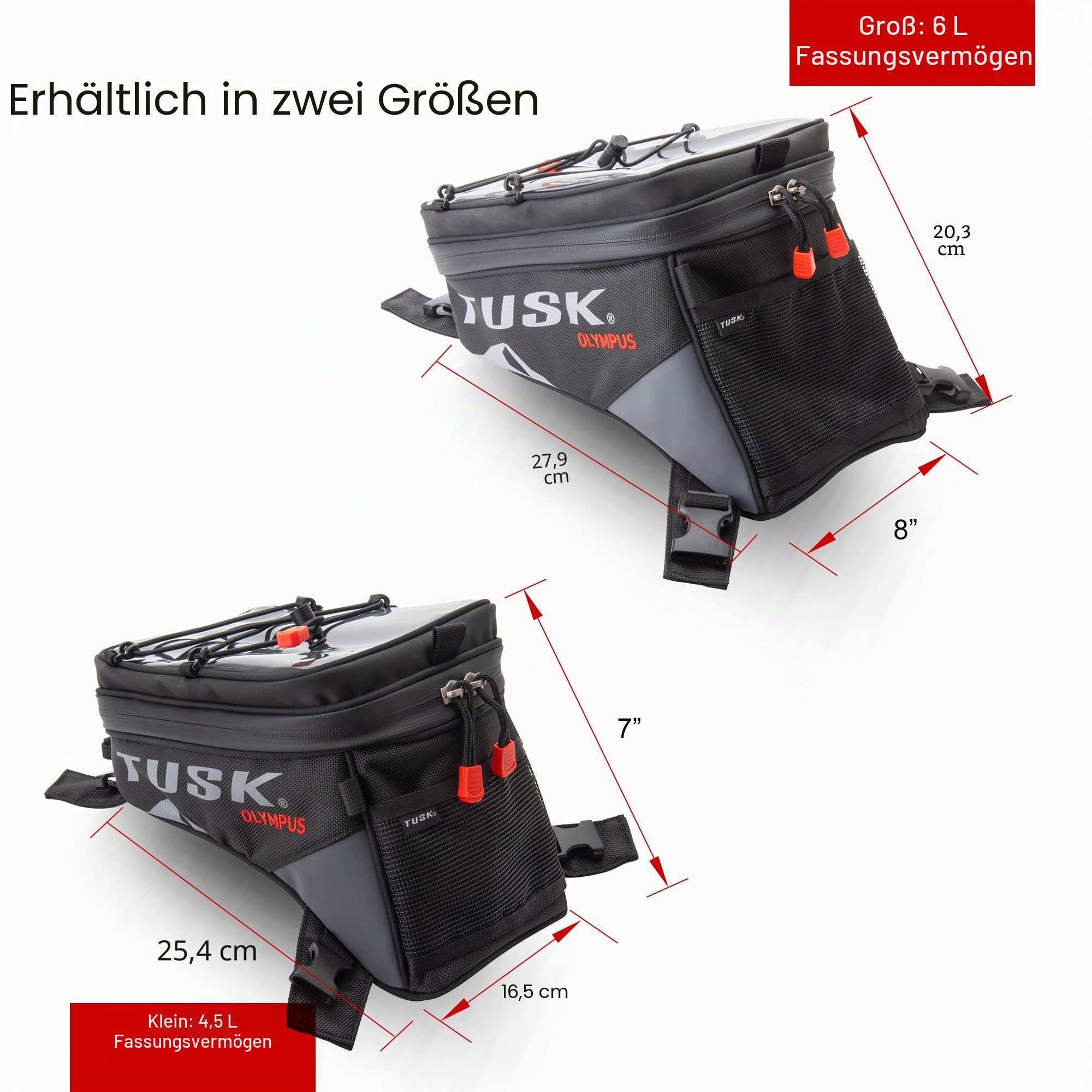 TUSK Olympus Adventure Motorrad-Tanktasche (klein)