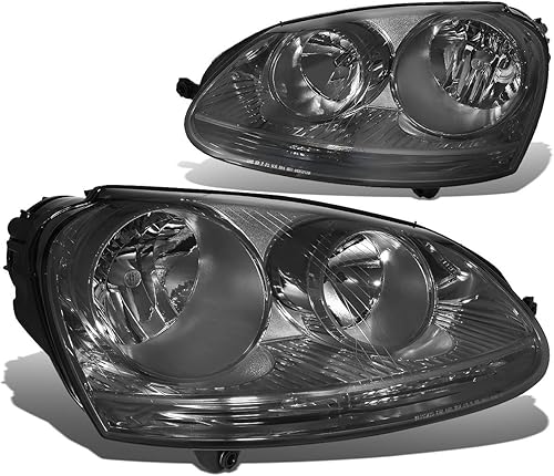 Miniatura 6 de DNA Motoring hl-oh-vw05-bk par de faros delanteros de montaje VW GolfGTiJettaconejo